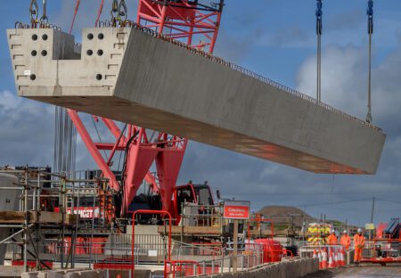 First massive ‘Lego block’ beams lifted for HS2’s pioneering Thame Valley Viaduct