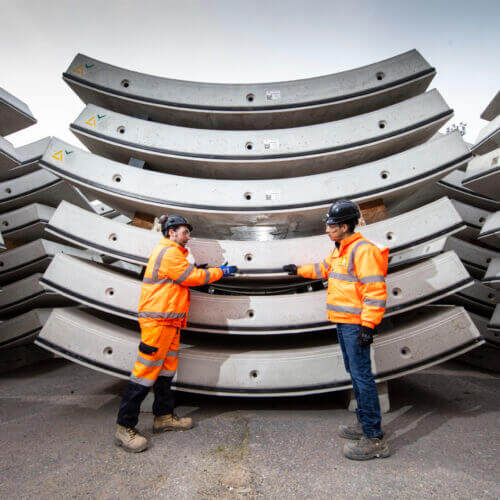 Tunnel ring segments made for HS2 at Pacadar in Kent